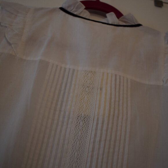 NWT Sezane Velvet Black Bow Button Down - Picture 3 of 8